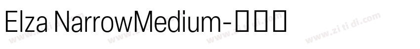Elza NarrowMedium字体转换
